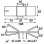 Ecopostural 3 section electric table, with armrests C3536