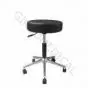 Standard swivel stool with chromium-plated base