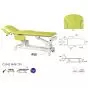 Ecopostural osteopathy electric table, with armrests C3542C