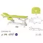 Ecopostural osteopathy electric table, with armrests C3542C