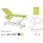 Ecopostural 2 section table, with circular rail foot control C3551