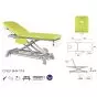 Electric Massage Table in 2 parts with armrests Ecopostural C7951