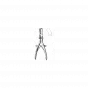 Luer clamp Gouge, 4 joints, jaw 8 mm, curved, 22 cm Holtex