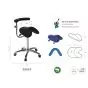 Ecopostural PONY saddle stool with chromium-plated base Ecopostural S5663