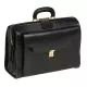 Black leather briefcase Standing Deboissy