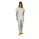 Women's Medical Tunic Taffa white with yellow piping Mulliez