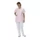 Women's Medical Tunic Taffa pink with white piping Mulliez