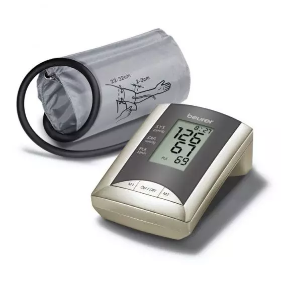 Pack Upper arm blood pressure monitor with quality seal Beurer BM 20 + adapter
