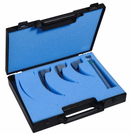 Laryngoscope box F / O, 3-blade Miller n00, 0.1 and 1 handle Holtex