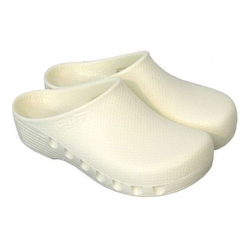 White unperforated surgical clogs Mediplog for 44.53 in Nursing clogs