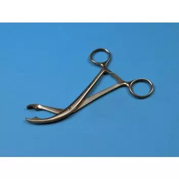 Verbrugge forceps, gripper , jagged jaws, angled, 15 cm holtex
