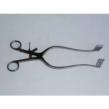 Adson Retractor, 27 cm, 3 x 4 claws Holtex