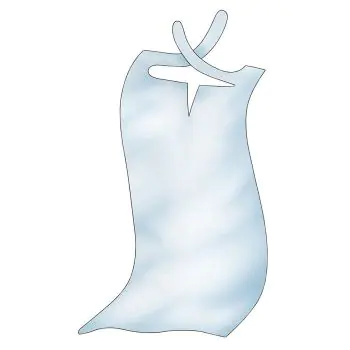 Abena Frantex Blue bibs with pocket and Adhesives 37x70 cm bag of 100