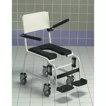 Invacare shower chair with armrests Revato lift and retractable foot rests