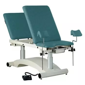Examination couch with electric height adjustment, 3 sections Carina Ovalia -Amazone / Carina