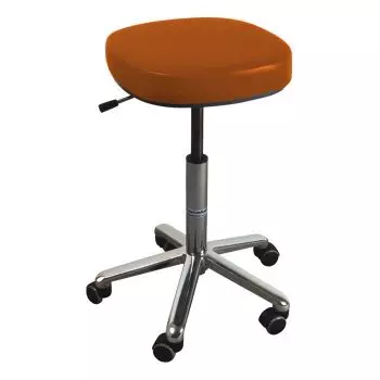 Stool with castors Promotal 923-22, foot control-orange / Promotal