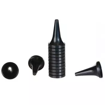 Bag of 50 black otoscope tips diameter 2,5 mm or 4 mm