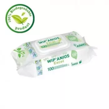 Cleaning Wipes 100% biodegradable viscose Wip Anios Premium 100 wipes