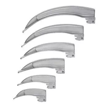 Curved blades Mac Intosh and Miller with F.O for Ri-Integral Riester Laryngoscope