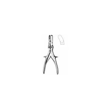 Luer clamp Gouge, 4 joints, jaw 8 mm, curved, 22 cm Holtex