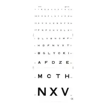 Test visual acuity Monoyer 3m