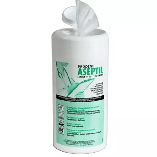 Box of 100 antiseptic wipes Prodene Aseptil