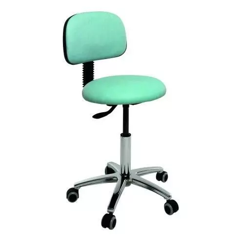 Ecopostural swivel stool with chromium-plated base and backrest Ecopostural S4609