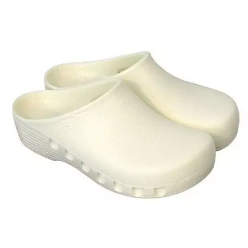 White unperforated surgical clogs Mediplog 