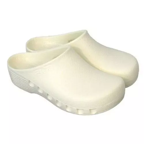 White cheap nursing clogs