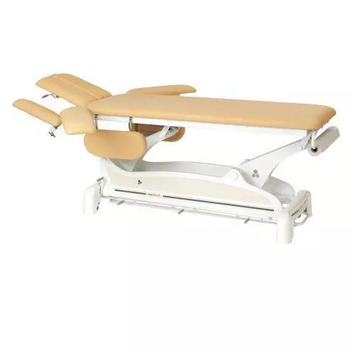 Ecopostural electric table with circular rail foot control A désactiver