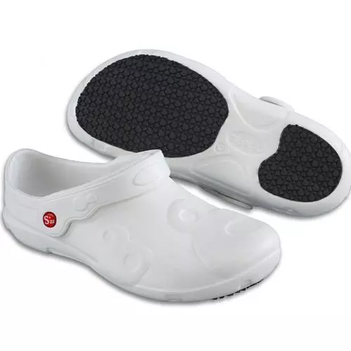 White women's Globule Pro clogs Schu'zz 