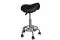 Saddle Stool Pony in Black Chrome-plated Mediprem