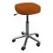 Stool with castors Promotal 923-22, foot control-orange / Promotal