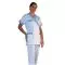 Women's Medical Tunic Timme white with blue piping Mulliez: