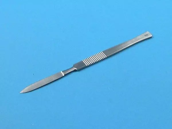 Fixedscalpel , flat handle, 17 cm, 50 mm concave blade Holtex