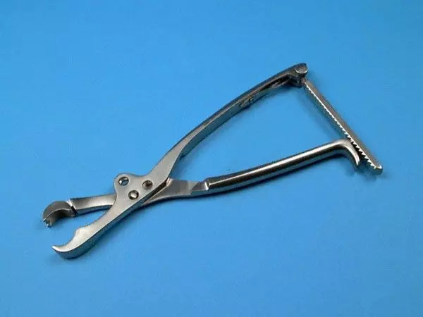 Forceps Lambotte straight with rack 26 cm holtex