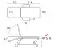 Ecopostural 2 section electric table with arm rests C3554