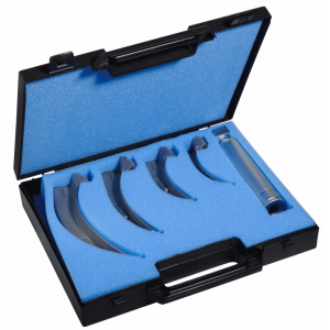 Laryngoscope McIntosh kit, 4 blades n°1, 2,3 and 4 Holtex