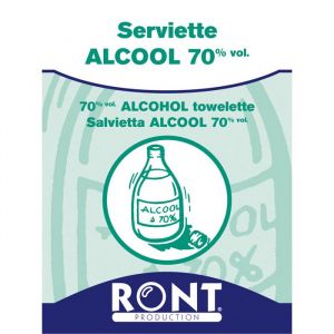 70% vol alcohol towelette Ront 23060, 100 pieces pack