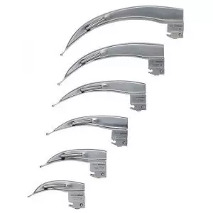 Curved blades Mac-Intosh and Miller with removable F.O for Laryngoscope Riester Ri-Modul