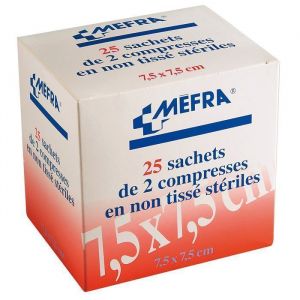 1 Box nonwoven sterile compresses 3M MEFRA