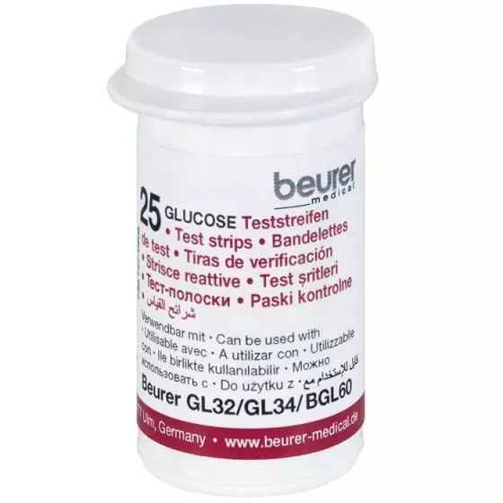 50 test strips for use with the GL32, GL34 and BGL60 Beurer