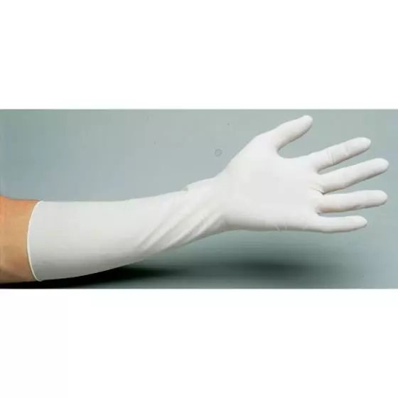 50 latex examination gloves powdered cuffs extra-long MAXITEX 400 LCH