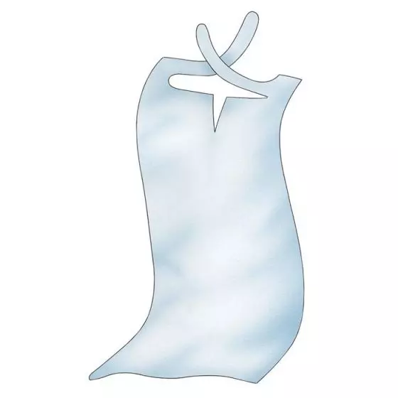 Abena Frantex Blue bibs with pocket and Adhesives 37x70 cm bag of 100