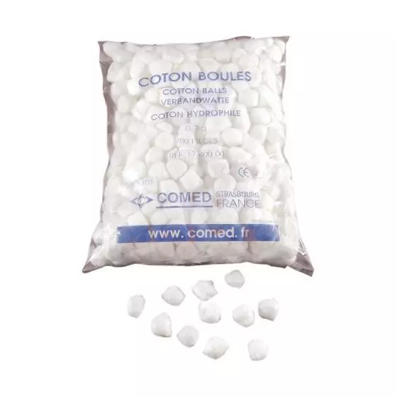 Absorbent cotton balls Comed bag of 700