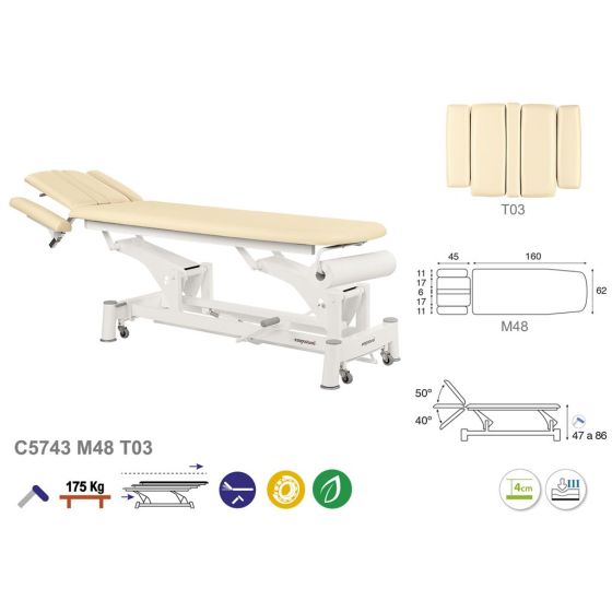 Hydraulic Massage Table in 2 parts Ecopostural C5743 for £1,779.94