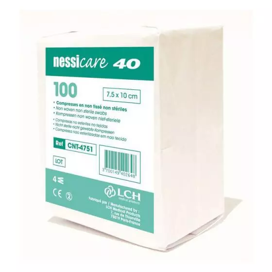 Non-woven non-sterile compresses 40 grams Nessicare LCH