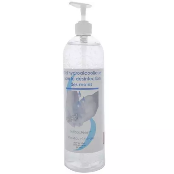 Hydro-alcoholic hand gel 1 L with hand pushing pump