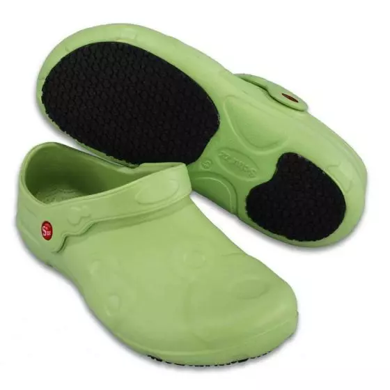 Light green women's Globule Pro clogs Schu'zz