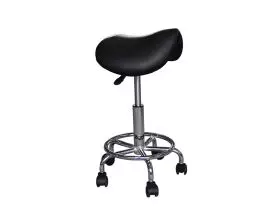 Saddle Stool Pony in Black Chrome-plated Mediprem